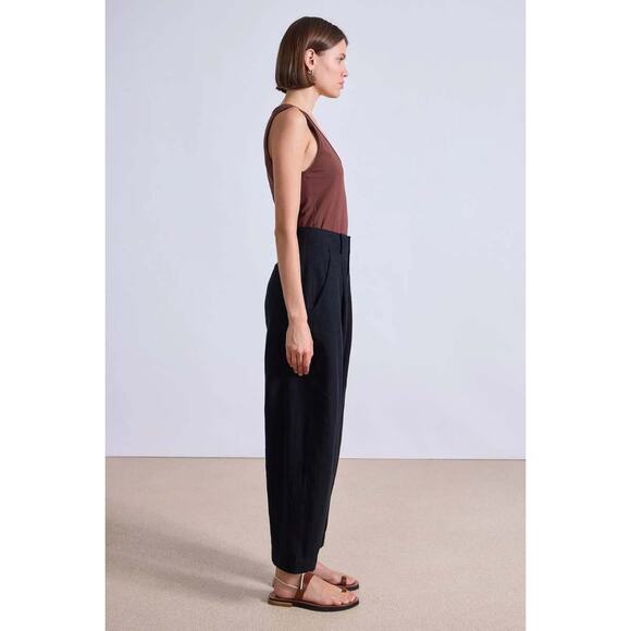 APIECE APART Bari Crop Trouser Pant - 4 - Black - Picture 3 of 4